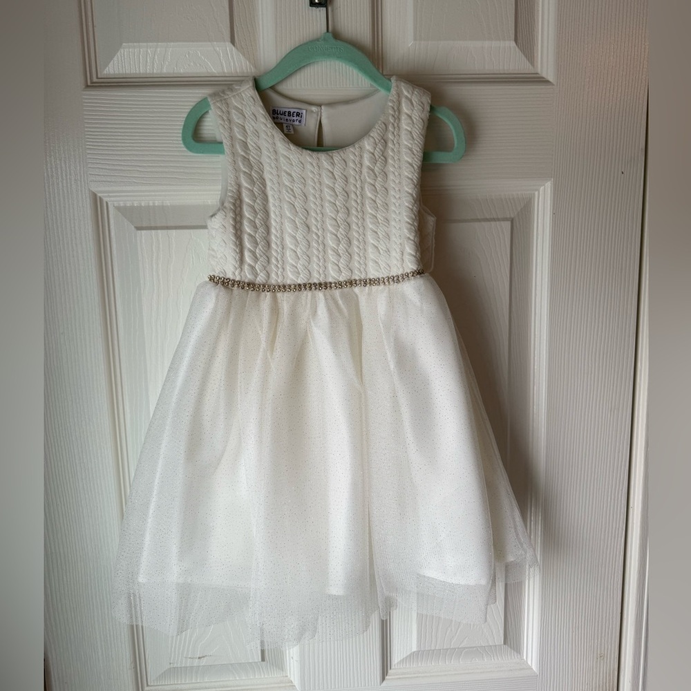 Elegant White Kids Dress and coat size 4T